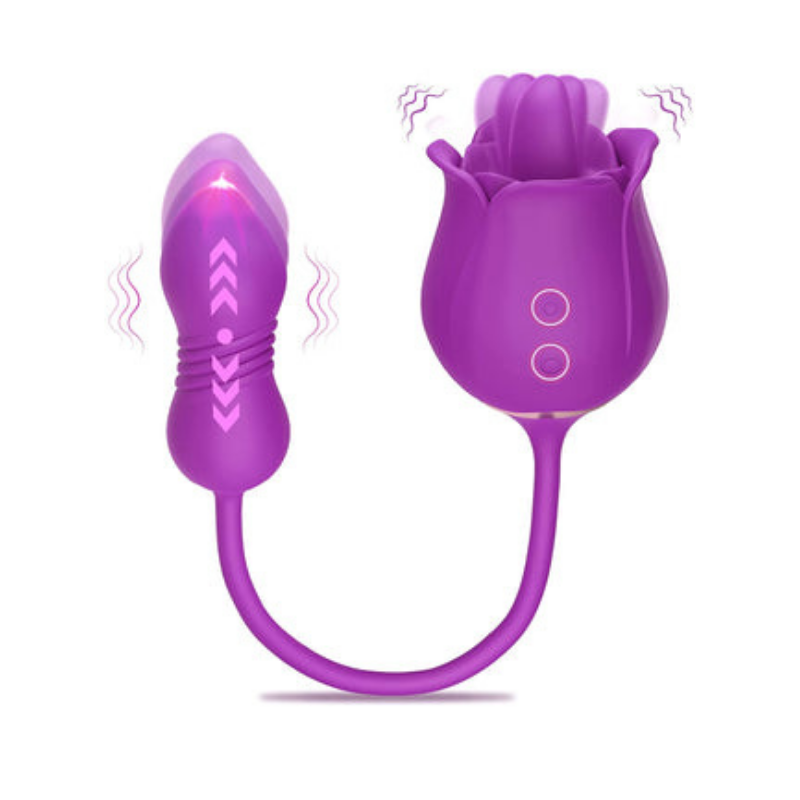 3 in 1 Rose Toy Vibrator -  Carmen