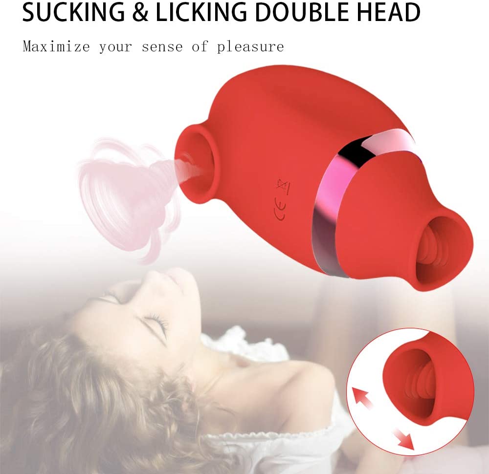 7 Sucking Modes Tongue Vibrator Dual Clitoral Stimulator
