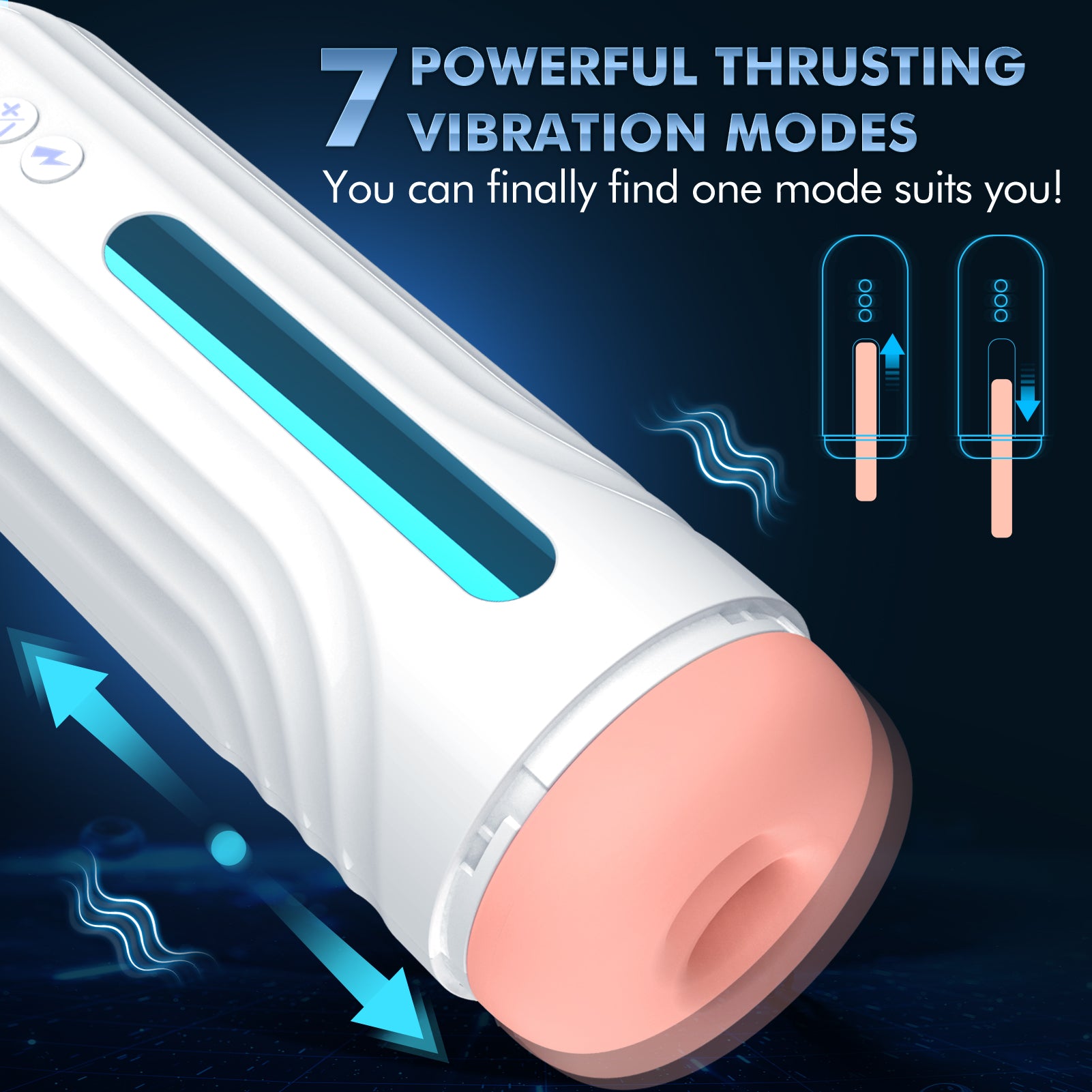 Automatic Male Masturbator with 7 Thrusting & Vibrating Modes Male Sex Toy--Holiday