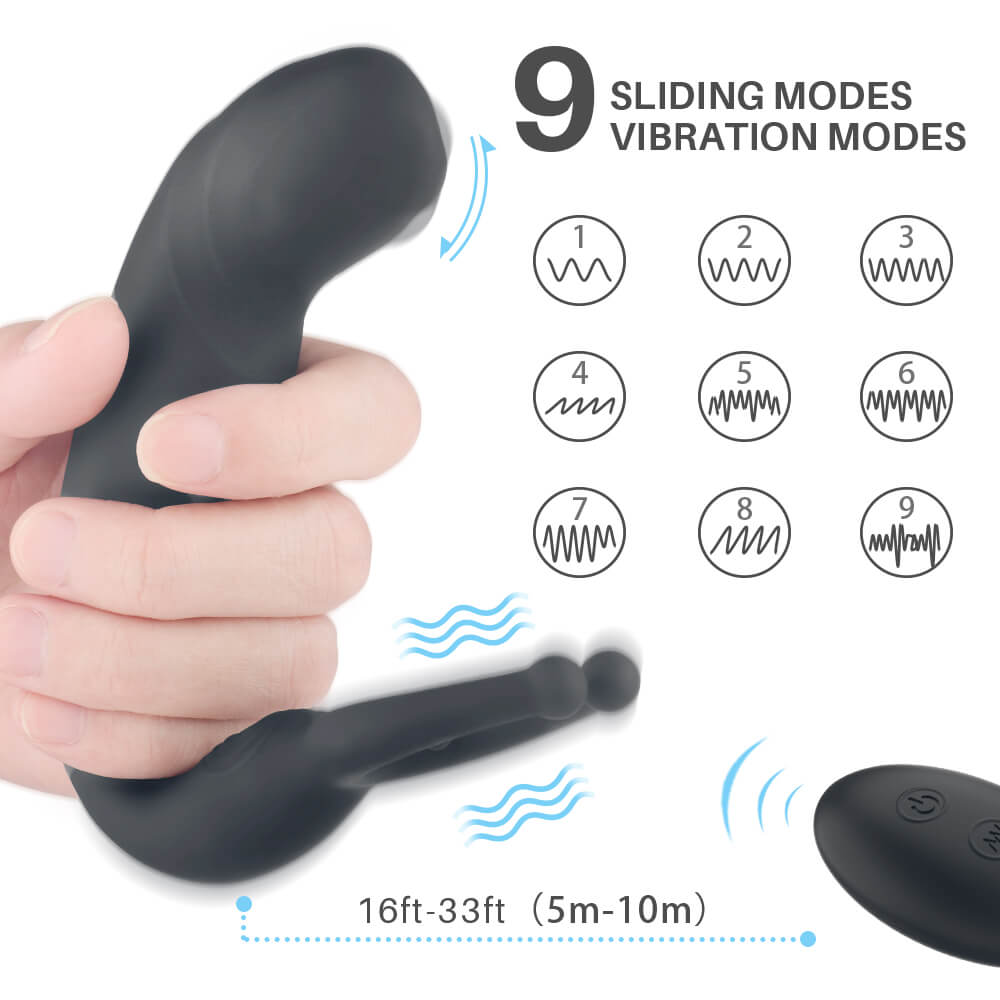9 Vibration Modes Prostate Massager with Penis Cock Ring