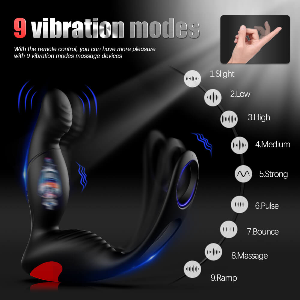 3 In 1 Prostate Massager with Penis Ring