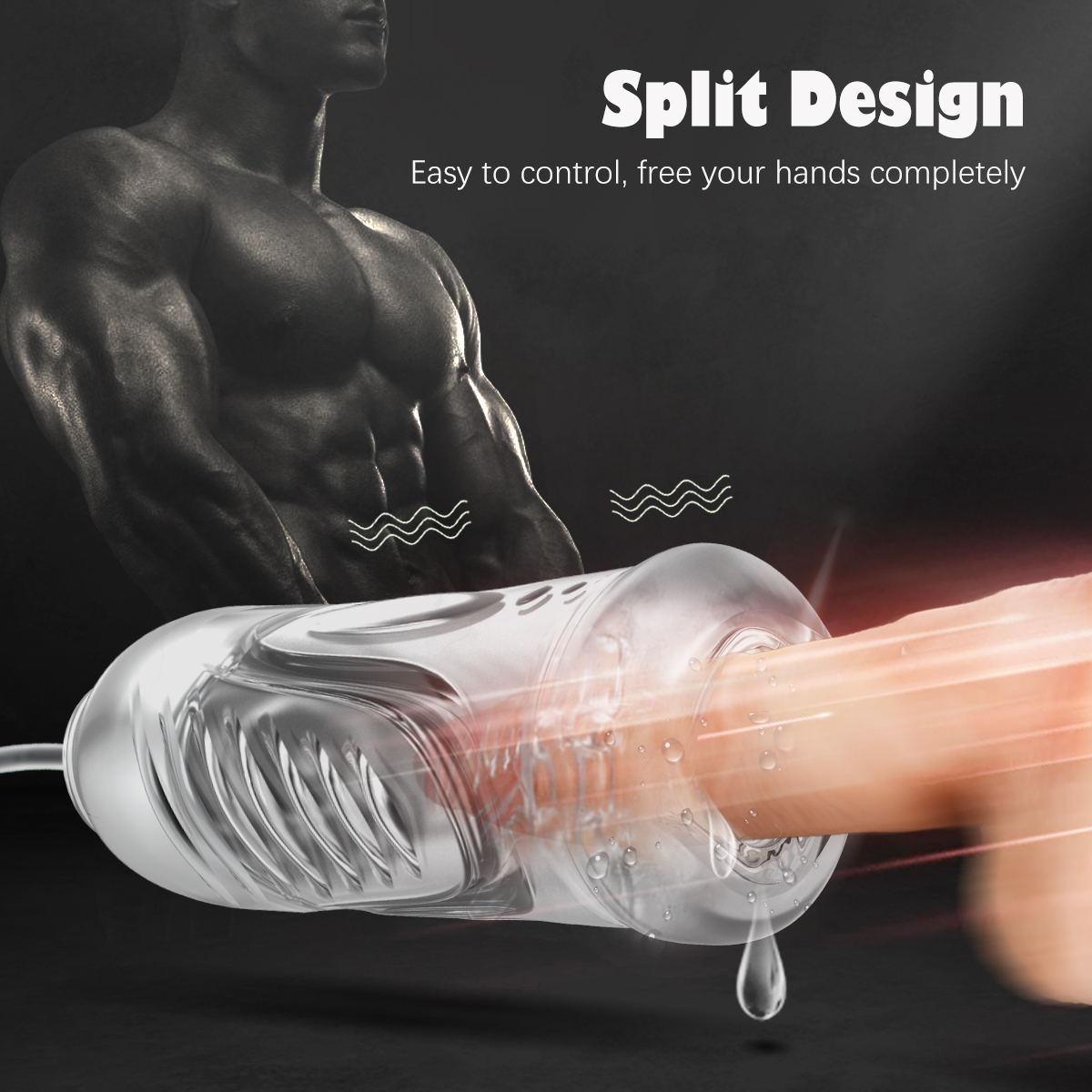 Automatic 2-in-1 Oral Masturbator with Strong Sucking and Vibrating-Bass