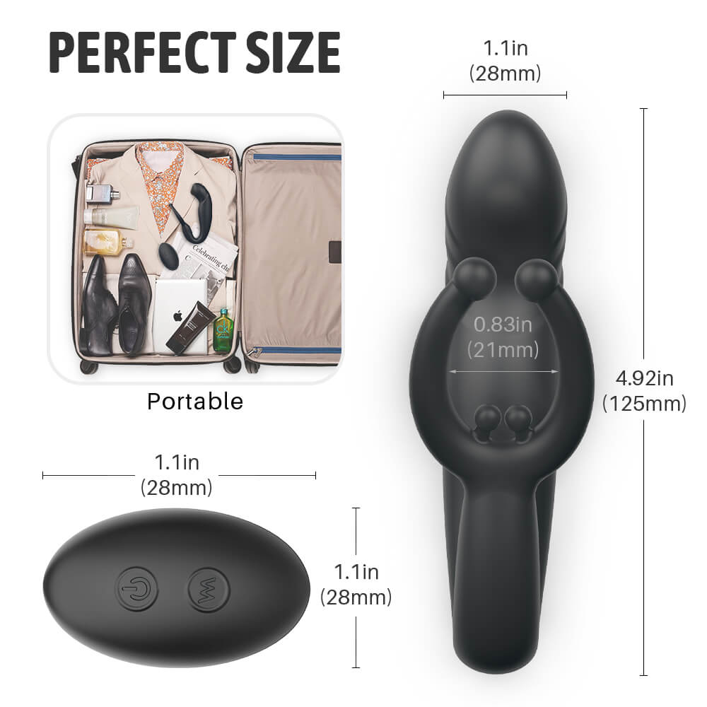 9 Vibration Modes Prostate Massager with Penis Cock Ring
