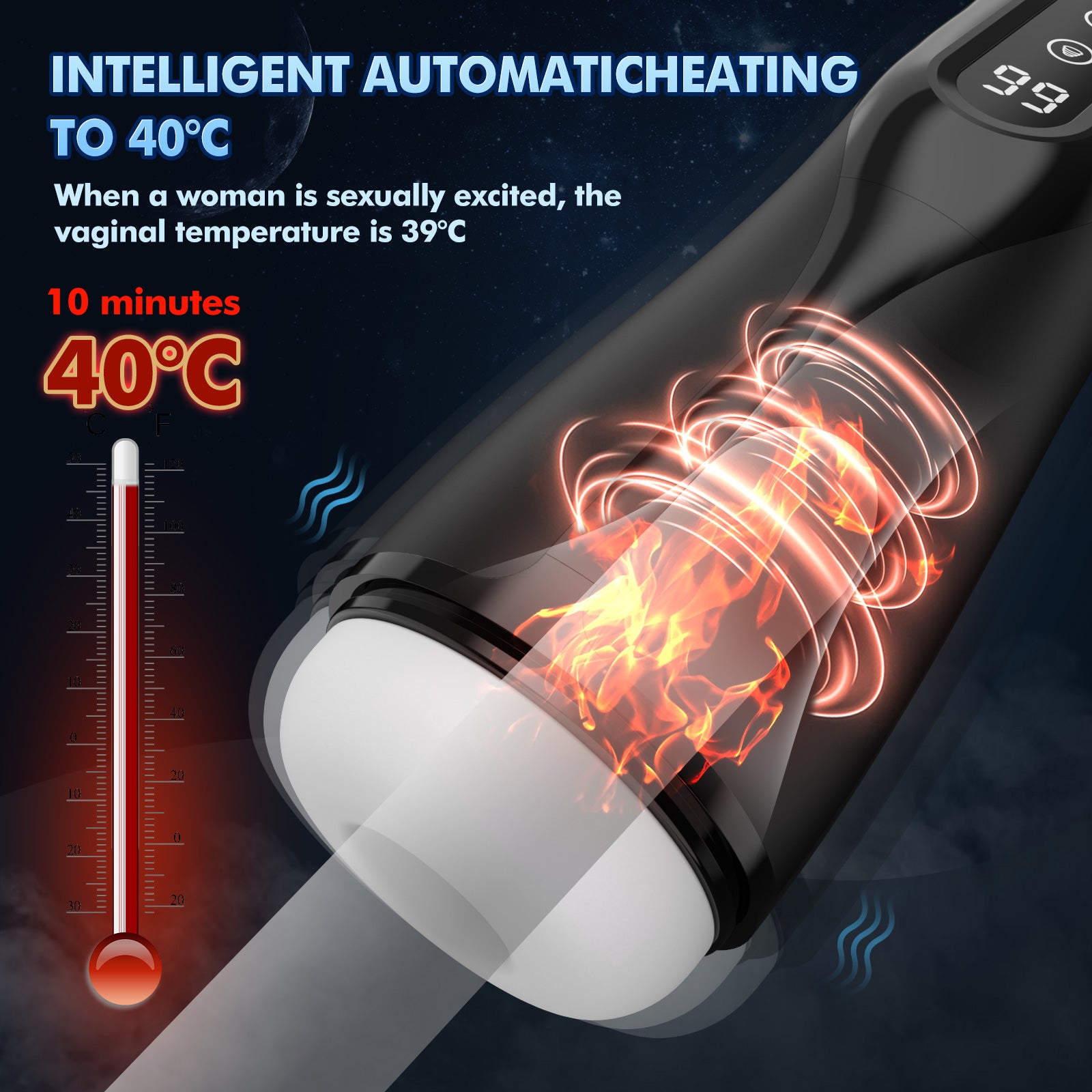 Automatic Male Masturbator with 9 Suction & Vibration & Heating -Bert