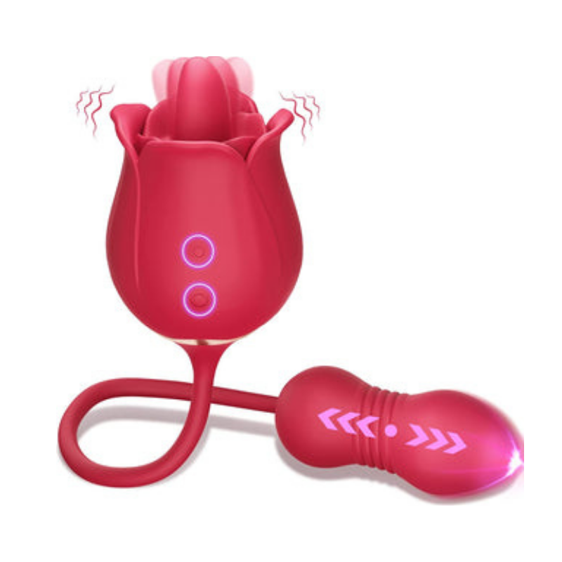 3 in 1 Rose Toy Vibrator - Skylar