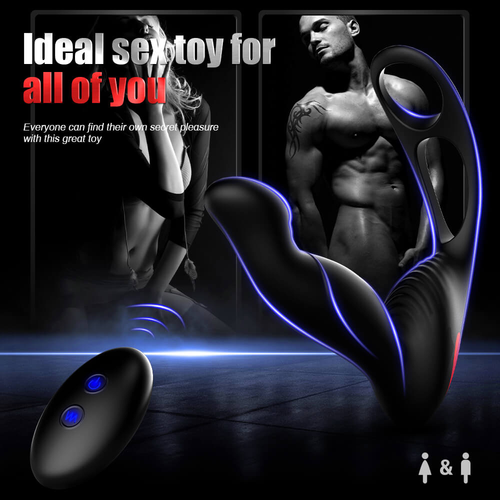 3 In 1 Prostate Massager with Penis Ring