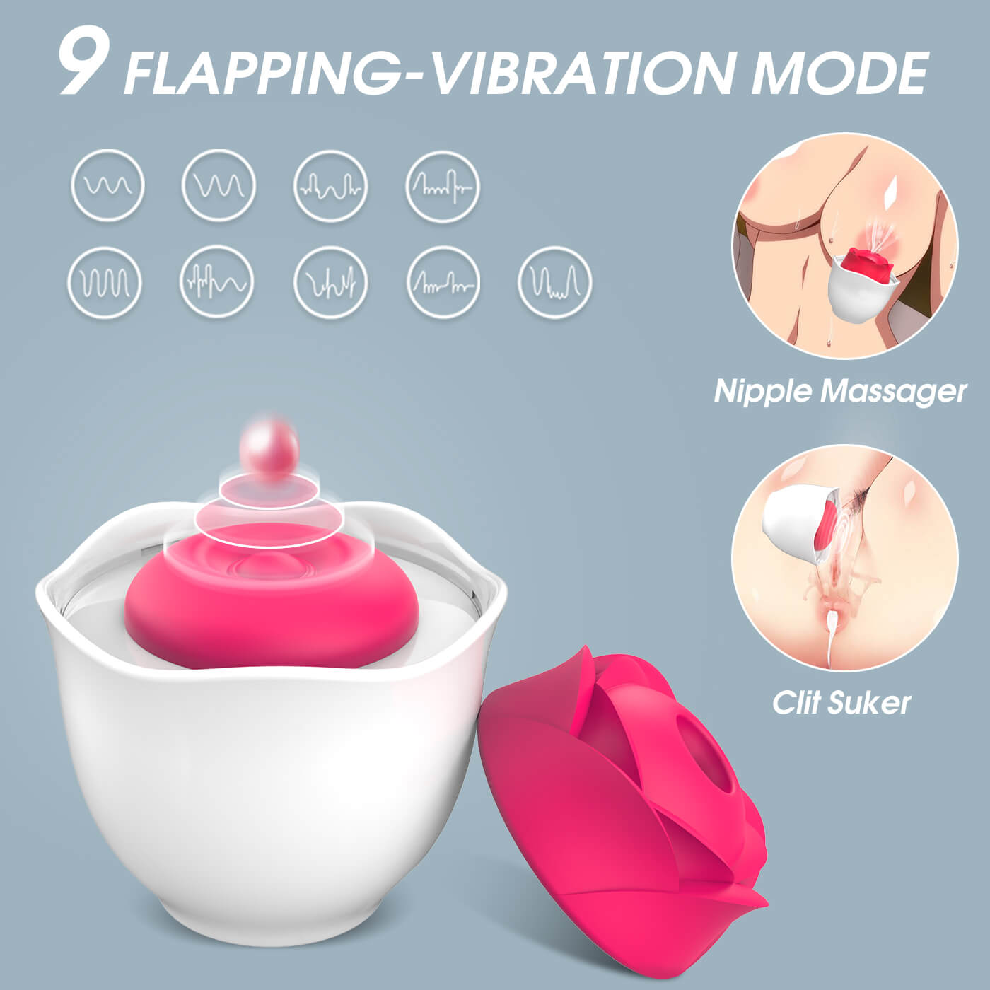 Rose Vibrator with 10 Mind-Blowing Stimulating