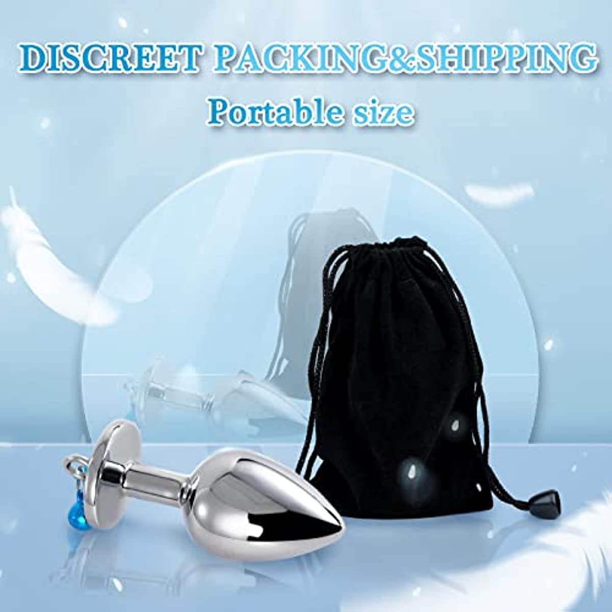 Training Butt Plug Kit, Sex Toy 3 Pcs Jeweled Design - Bell