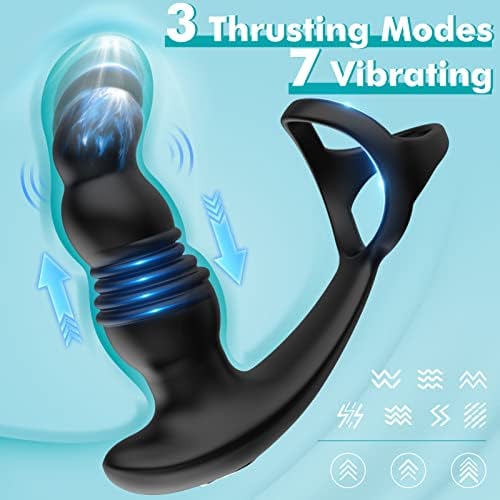 Prostate Massager Anal Vibrator with Cock Ring- Angus