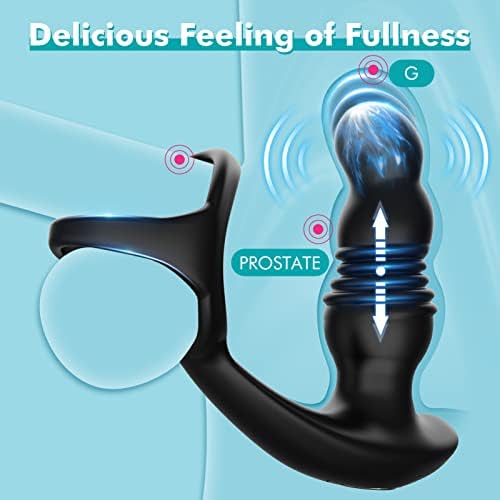 Prostate Massager Anal Vibrator with Cock Ring- Angus