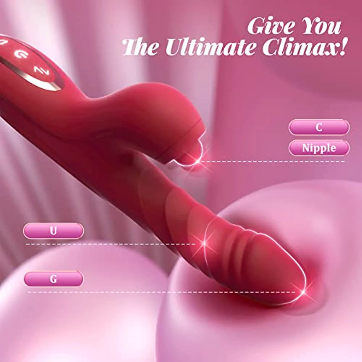 Rabbit Vibrator with 10 Powerful Vibration 7 Thrust Mode - Shirley