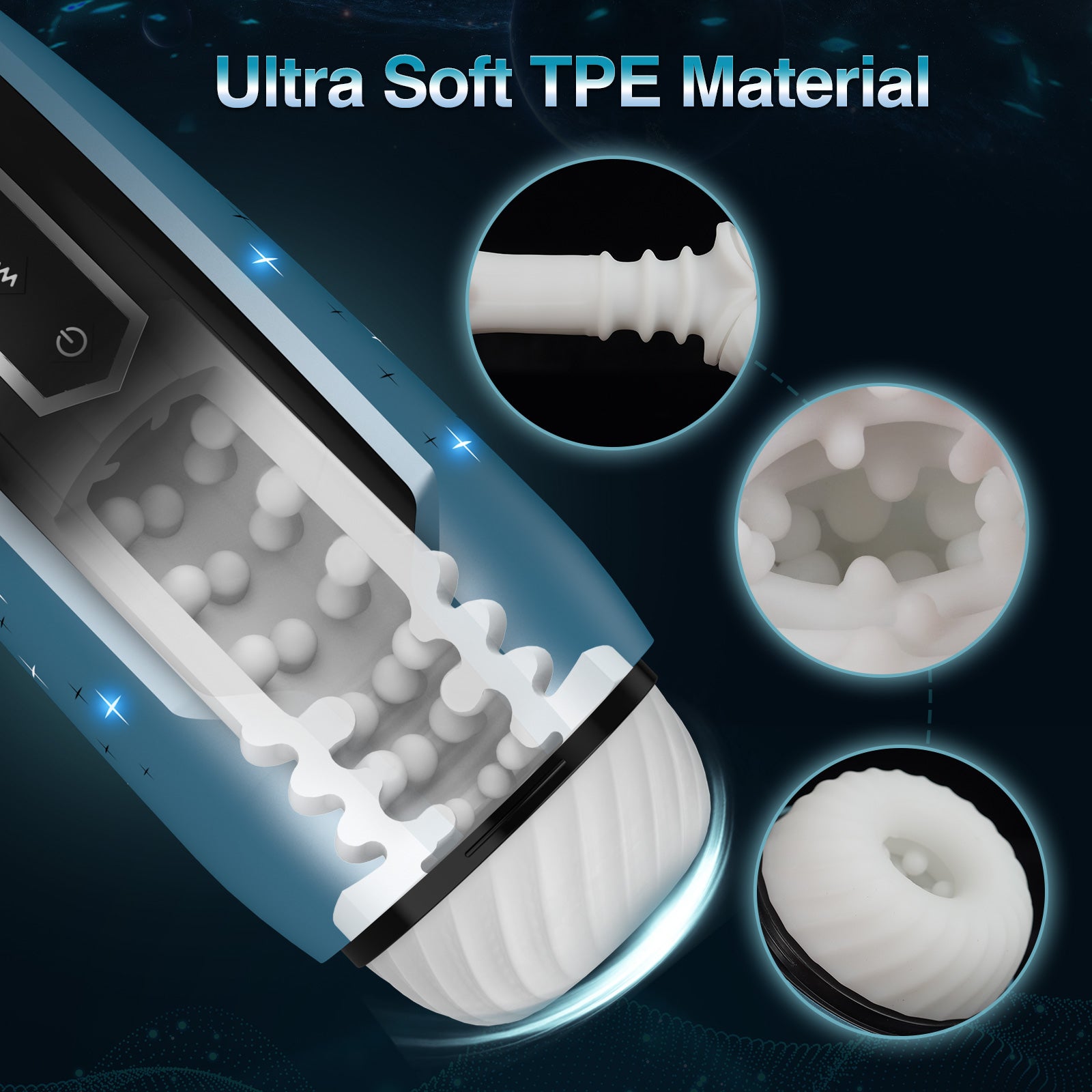 Automatic Male Masturbators with 5 Thrusting&5 Vibrating Modes--Galaxy