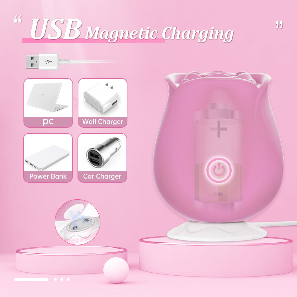 Rose Oral Licking G-Spot Vibrator