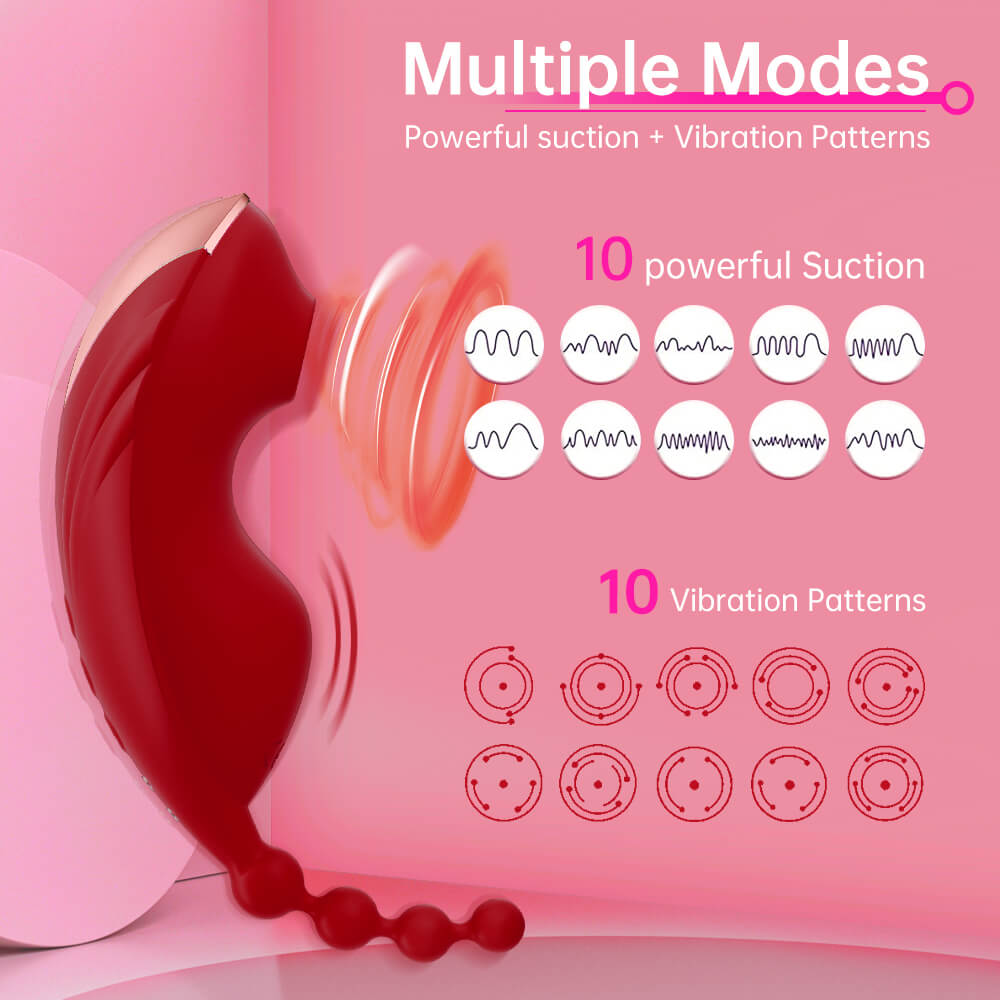 Sucking Vibrator with 10 Vibrations &10 Suctions