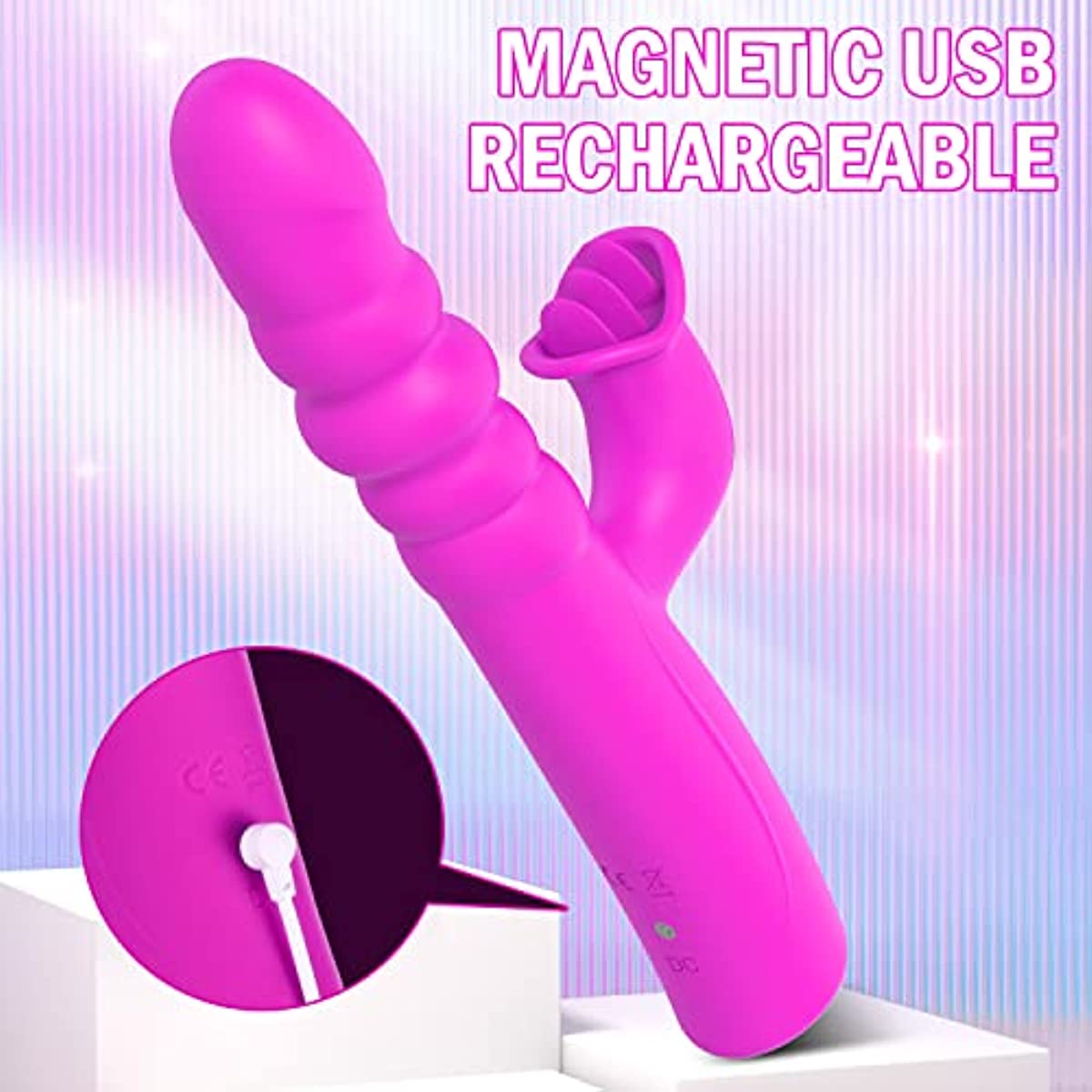 4 in 1 Rabbit Vibrator G Spot Clit Suckers for Woman Sex Toys-Winnie