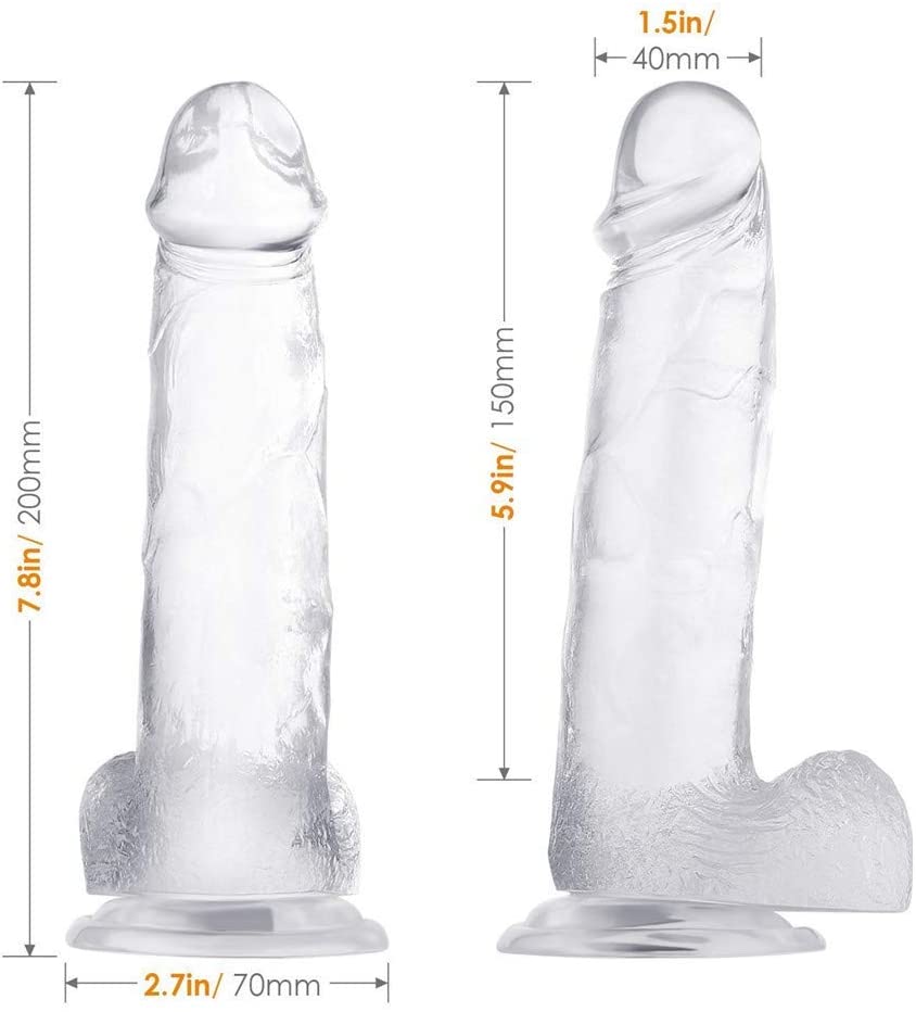 7.3 Inch Clear Dildo- Lucas
