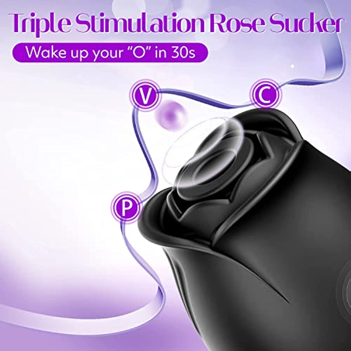 Rose Toy, Rose Sex Stimulator for Women - Black widow