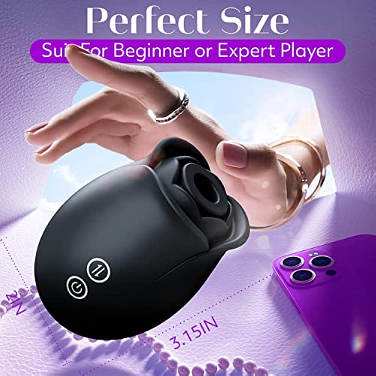 Rose Toy, Rose Sex Stimulator for Women - Black widow