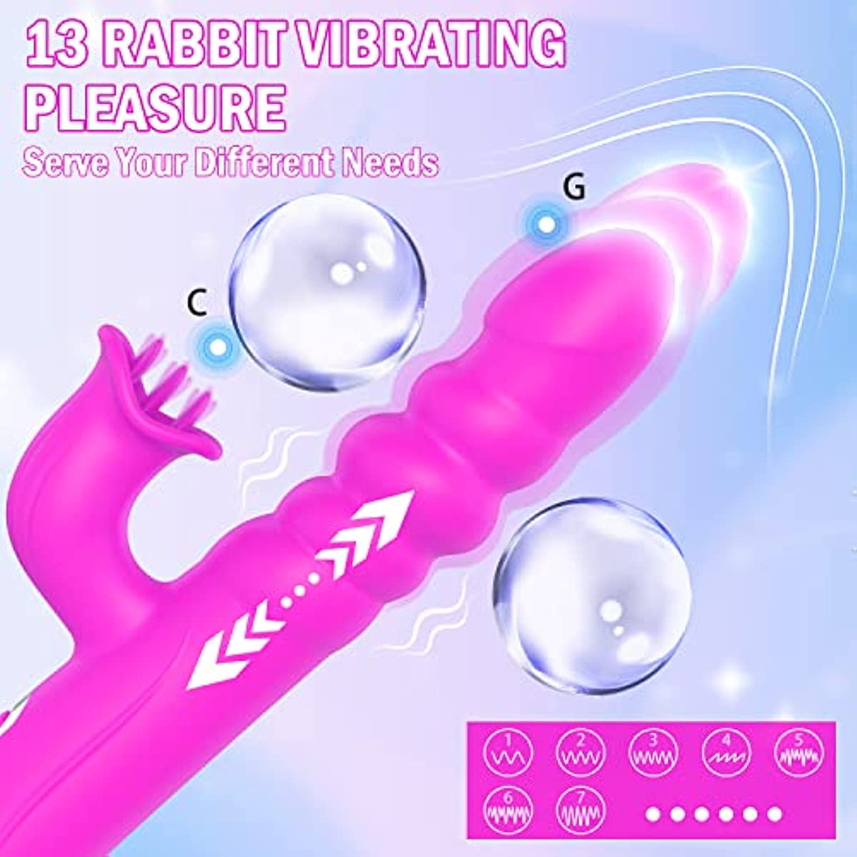 4 in 1 Rabbit Vibrator G Spot Clit Suckers for Woman Sex Toys-Winnie