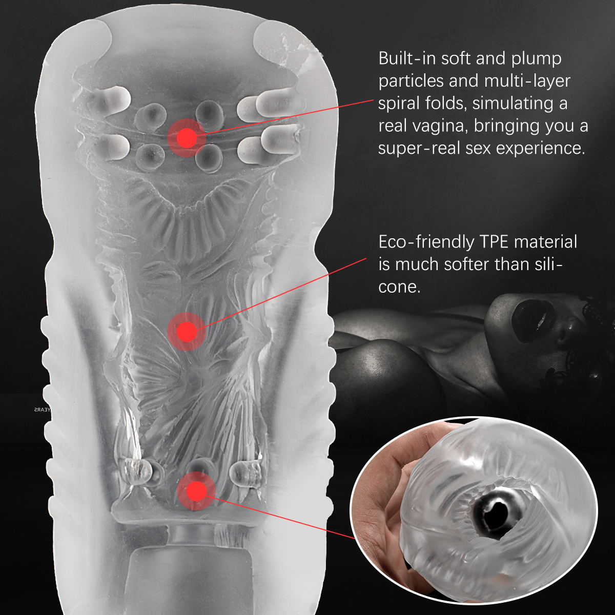 Automatic 2-in-1 Oral Masturbator with Strong Sucking and Vibrating-Bass