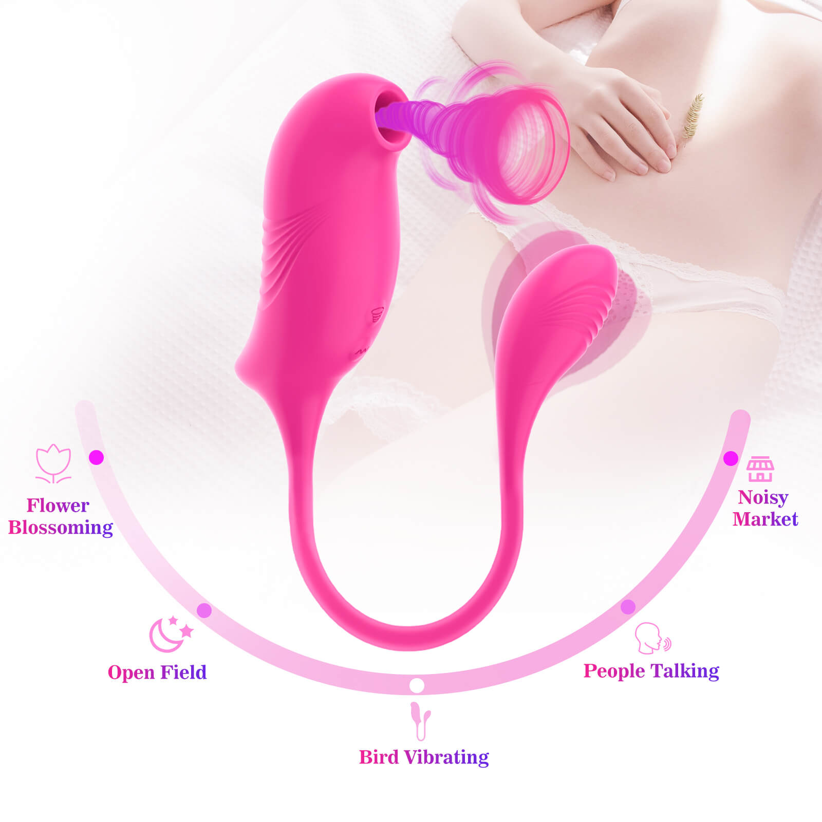 Sucking Vibrator with 10 Modes-Bird