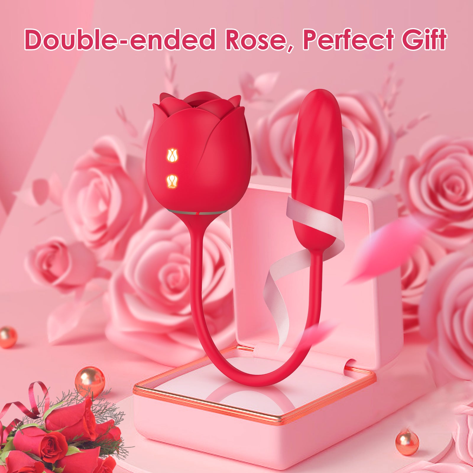 Rose Sex Stimulator for Women with 9 Tapping--Fiona