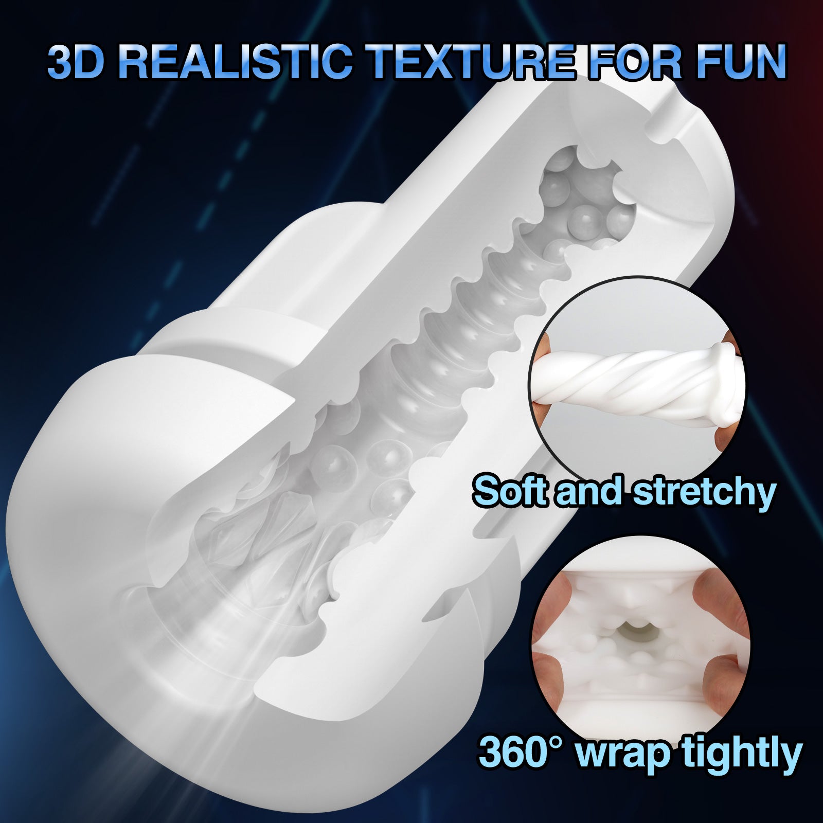 Sucking Male Masturbator Cup with 9 Suckion & 10 Vibrating & Heating for Mens--Stark
