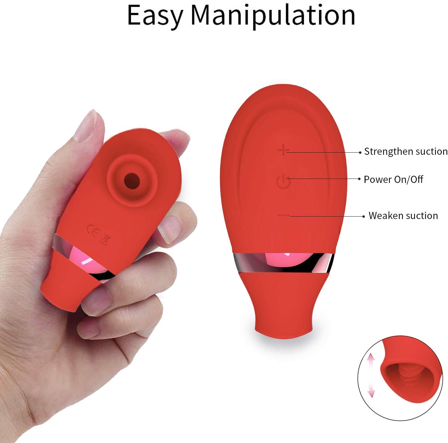7 Sucking Modes Tongue Vibrator Dual Clitoral Stimulator