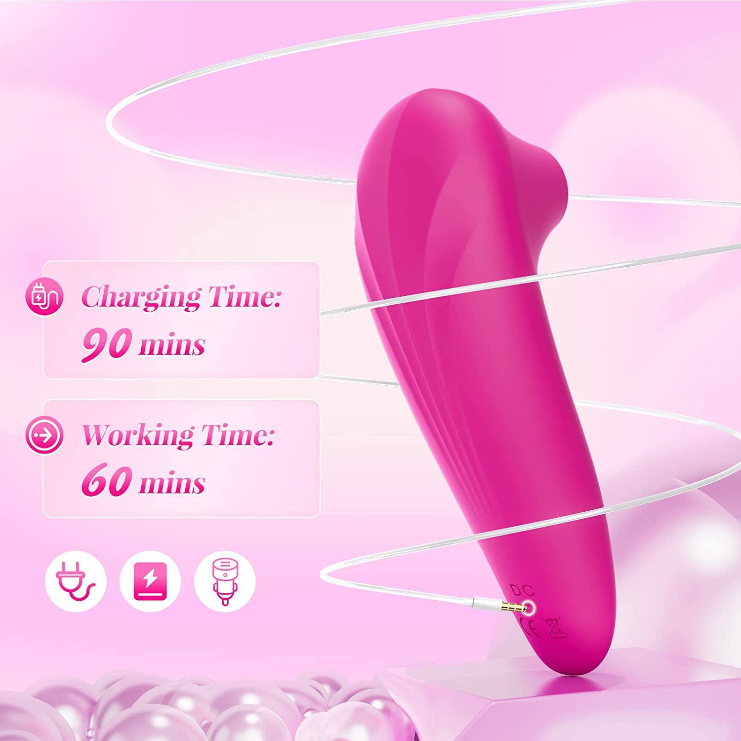 Pulse Sucking Vibrator for Women Stimulator Waterproof- Monica