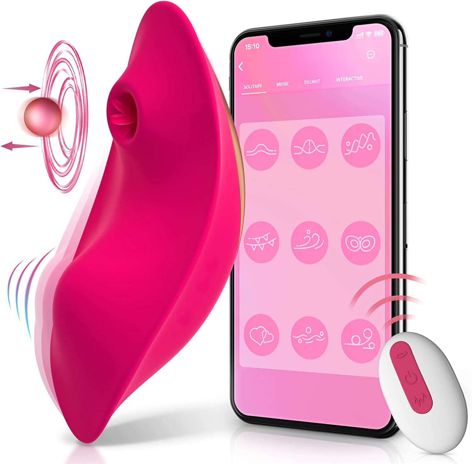 3 in 1 APP Remote Control Wearable Butterfly G Spot Vibrator - Victoria