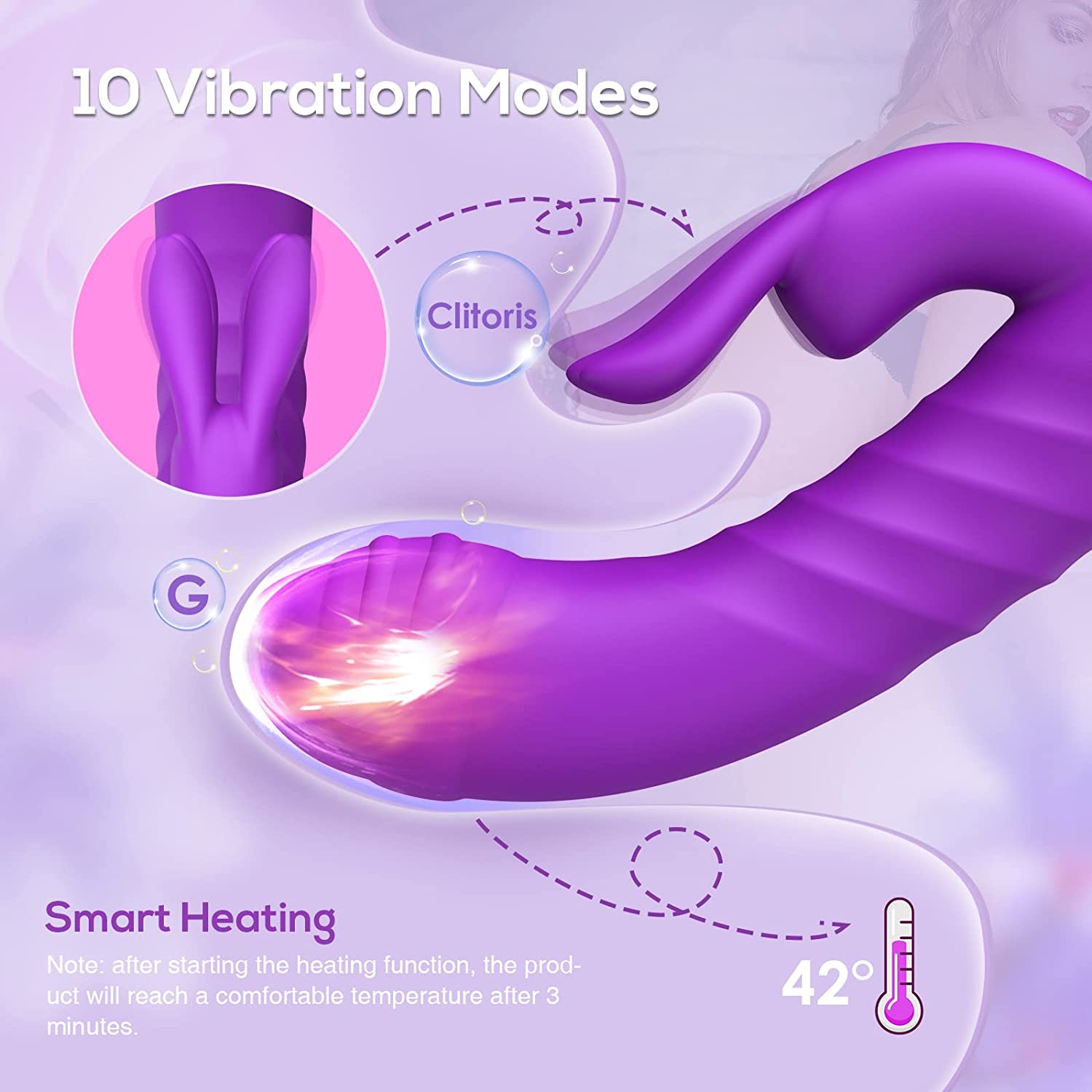 Thrusting Dildo Rabbit Vibrator - Bunny