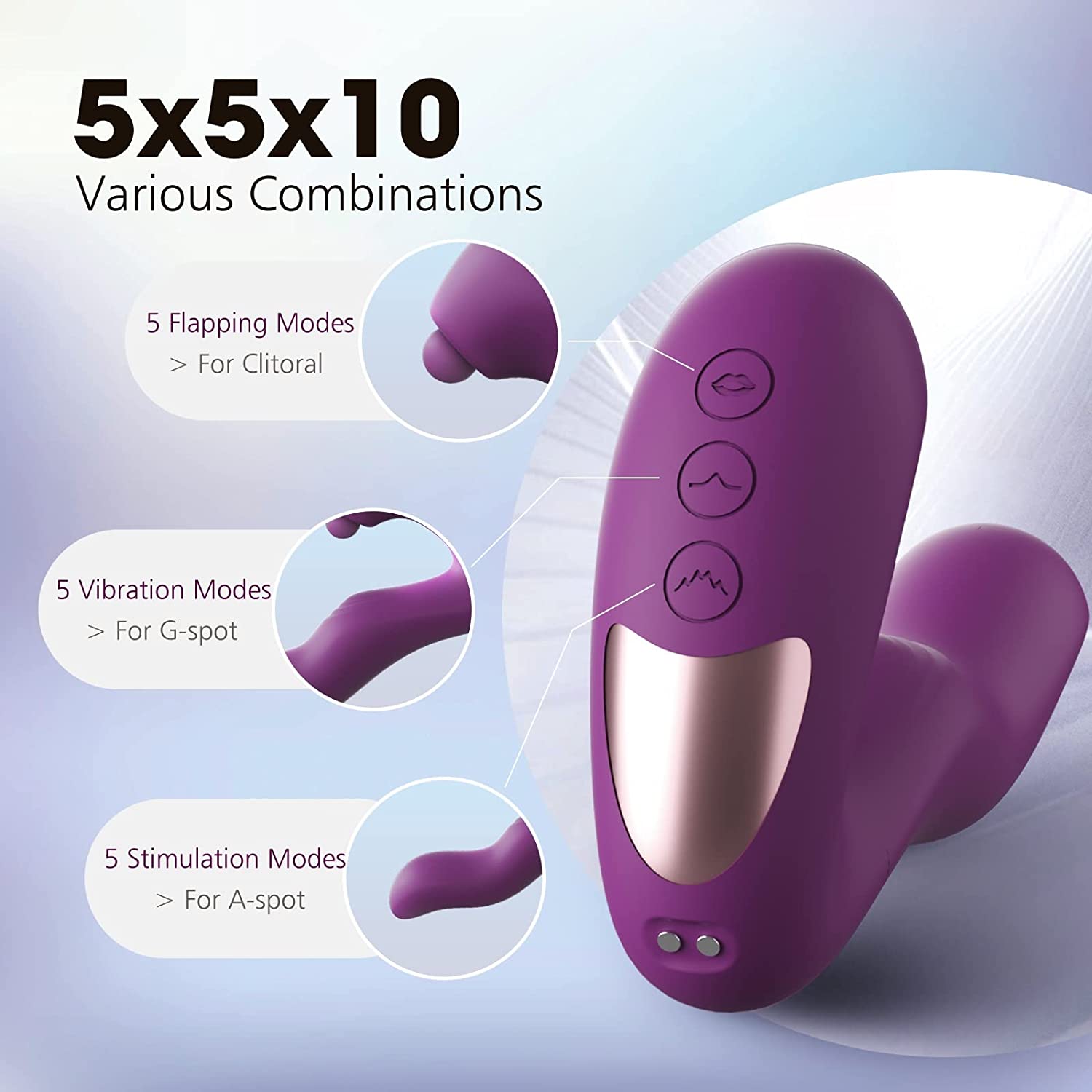 Wearable Vibrating Panty Rose Vibrator-Amber