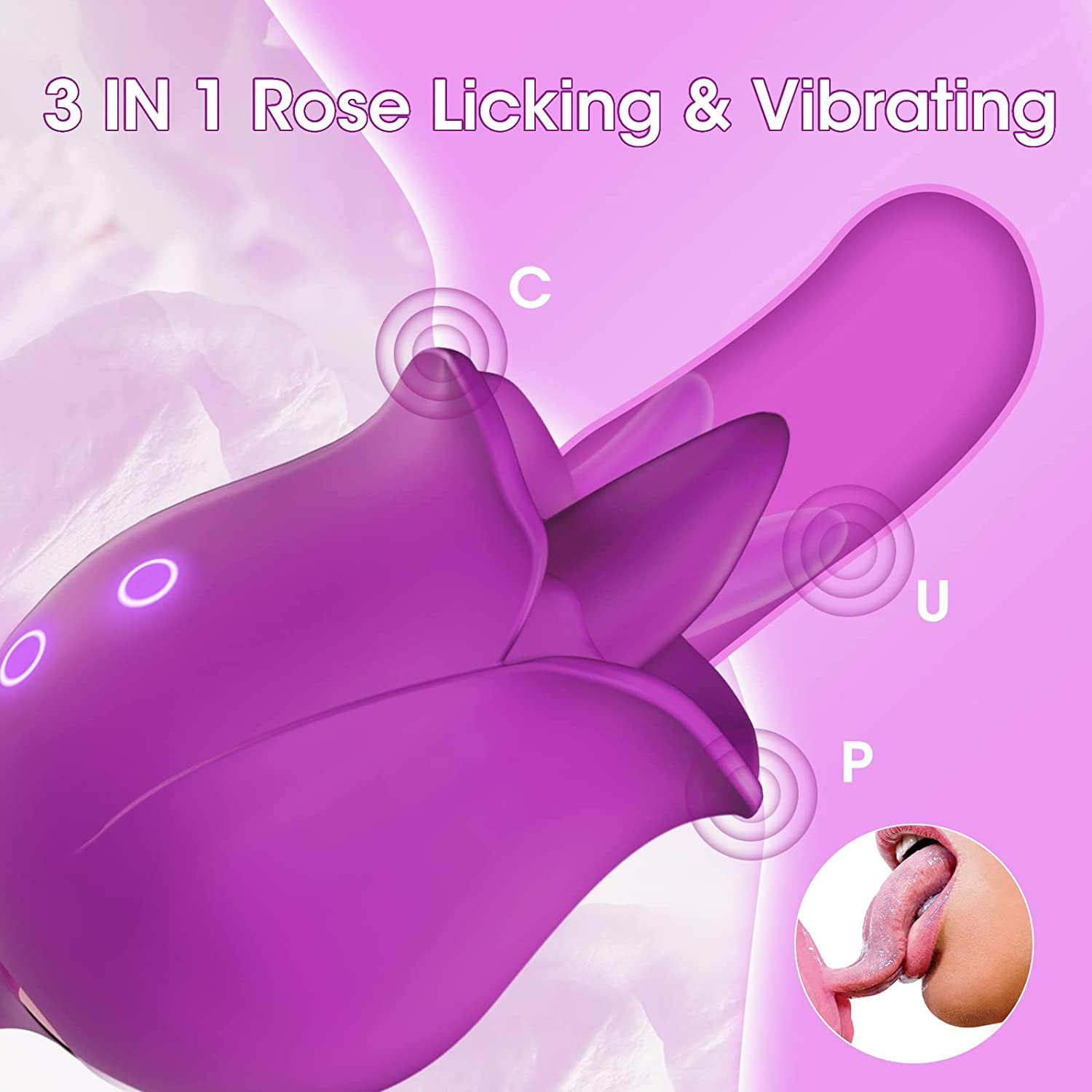 Rose Tongue Licking Vibrator - Diana
