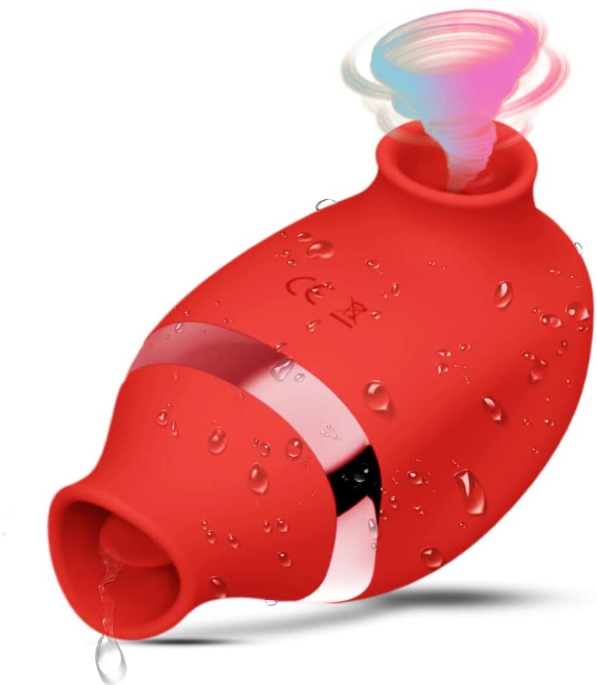 7 Sucking Modes Tongue Vibrator Dual Clitoral Stimulator