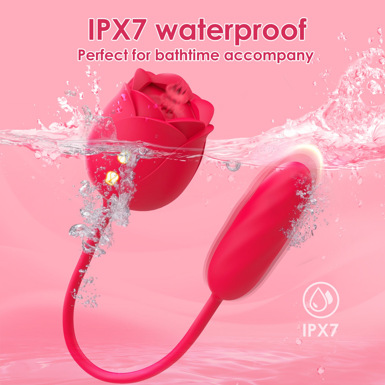 Rose Sex Stimulator for Women with 9 Tapping--Fiona