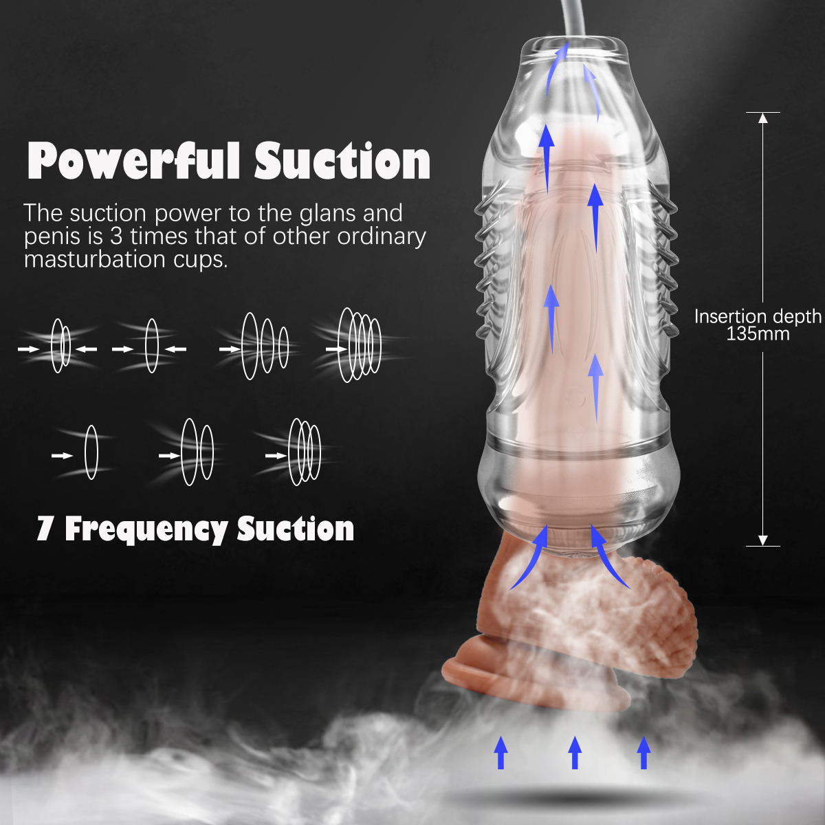 Automatic 2-in-1 Oral Masturbator with Strong Sucking and Vibrating-Bass