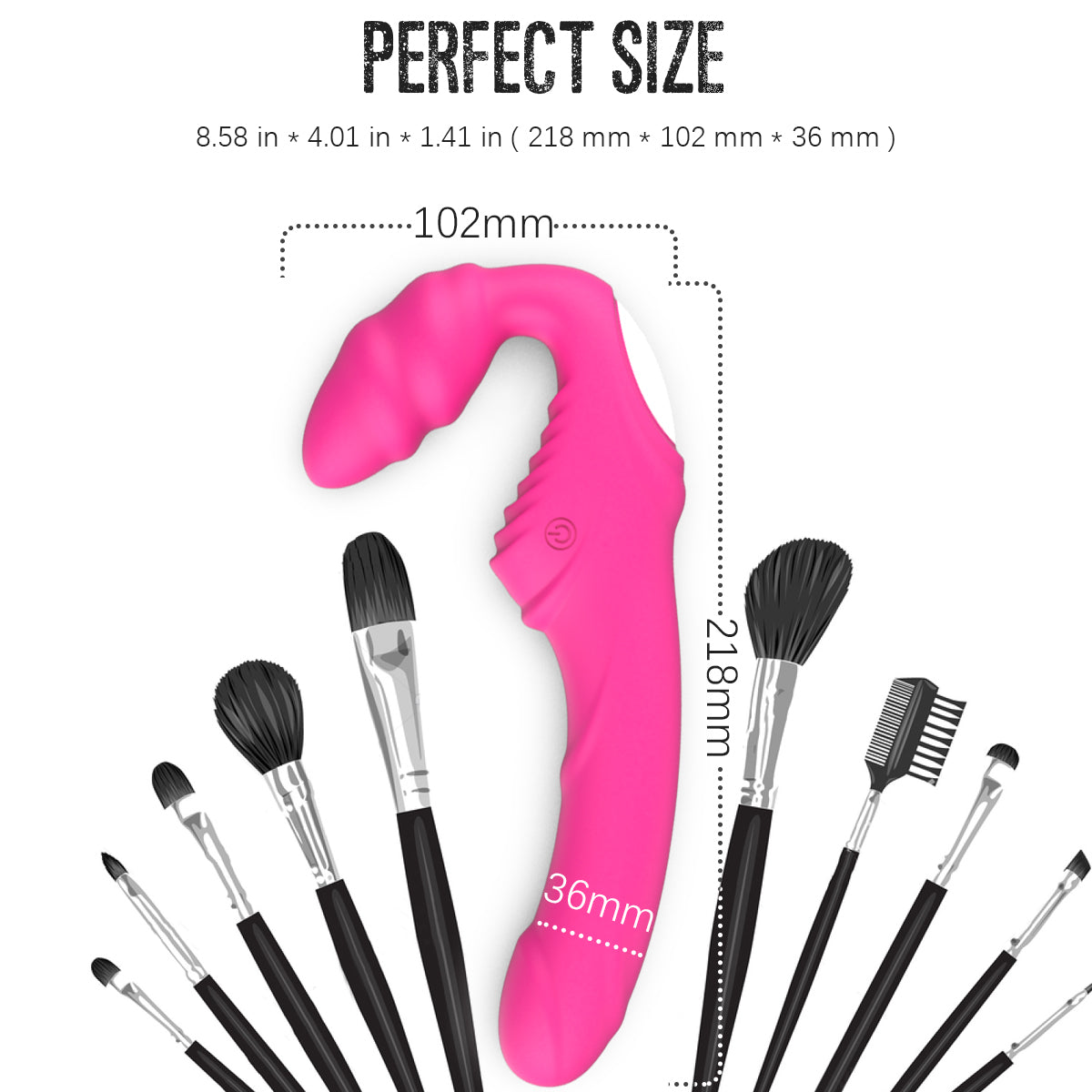 Dual Motor Dildo 180° Flexible Silicone Vibrator -Vava
