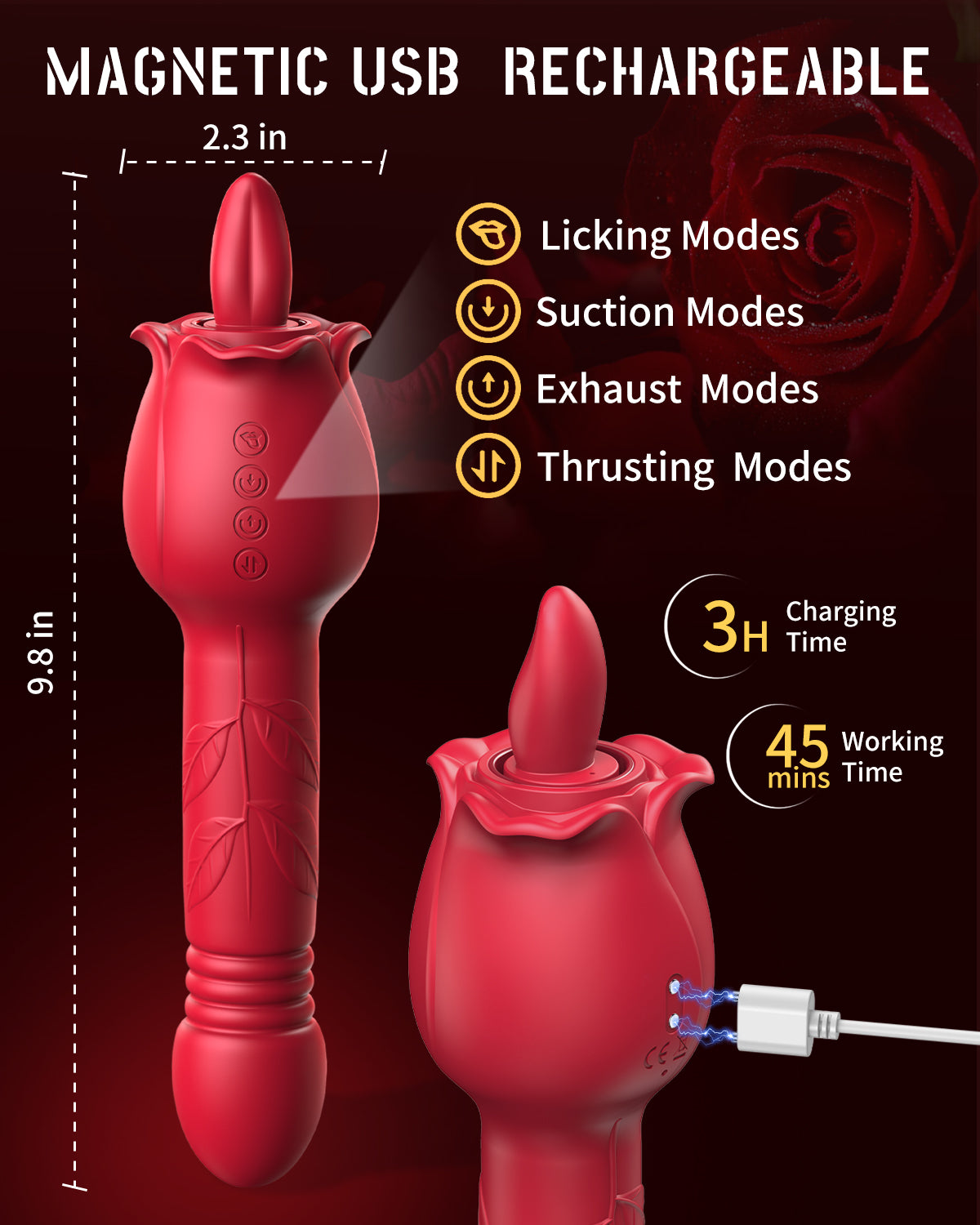 Rose Sucking Sex Toy for Woman--Vivian