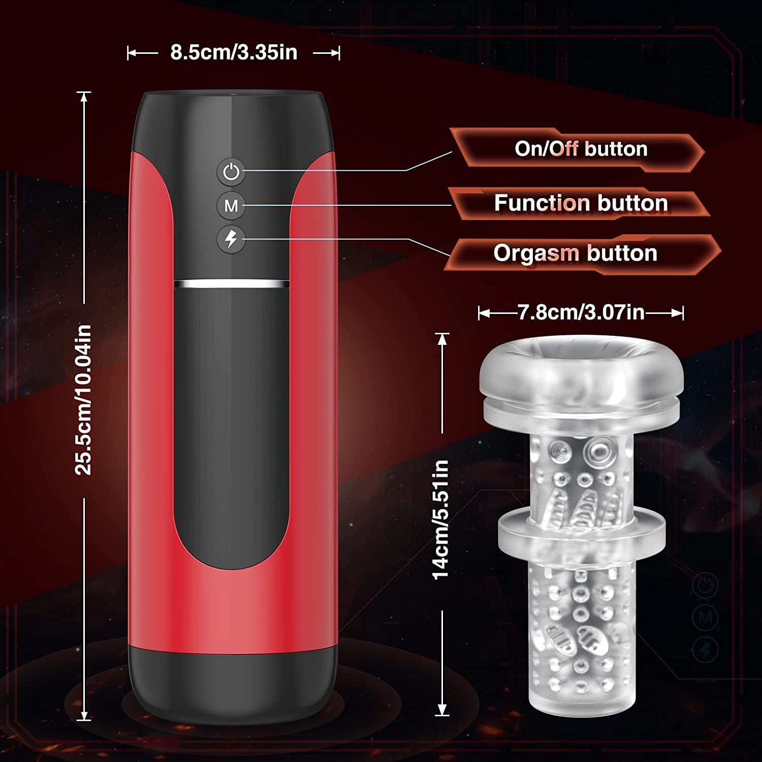 7 Thrusting & Vibration 3D Realistic TPE Automatic Male Masturbator - Scott