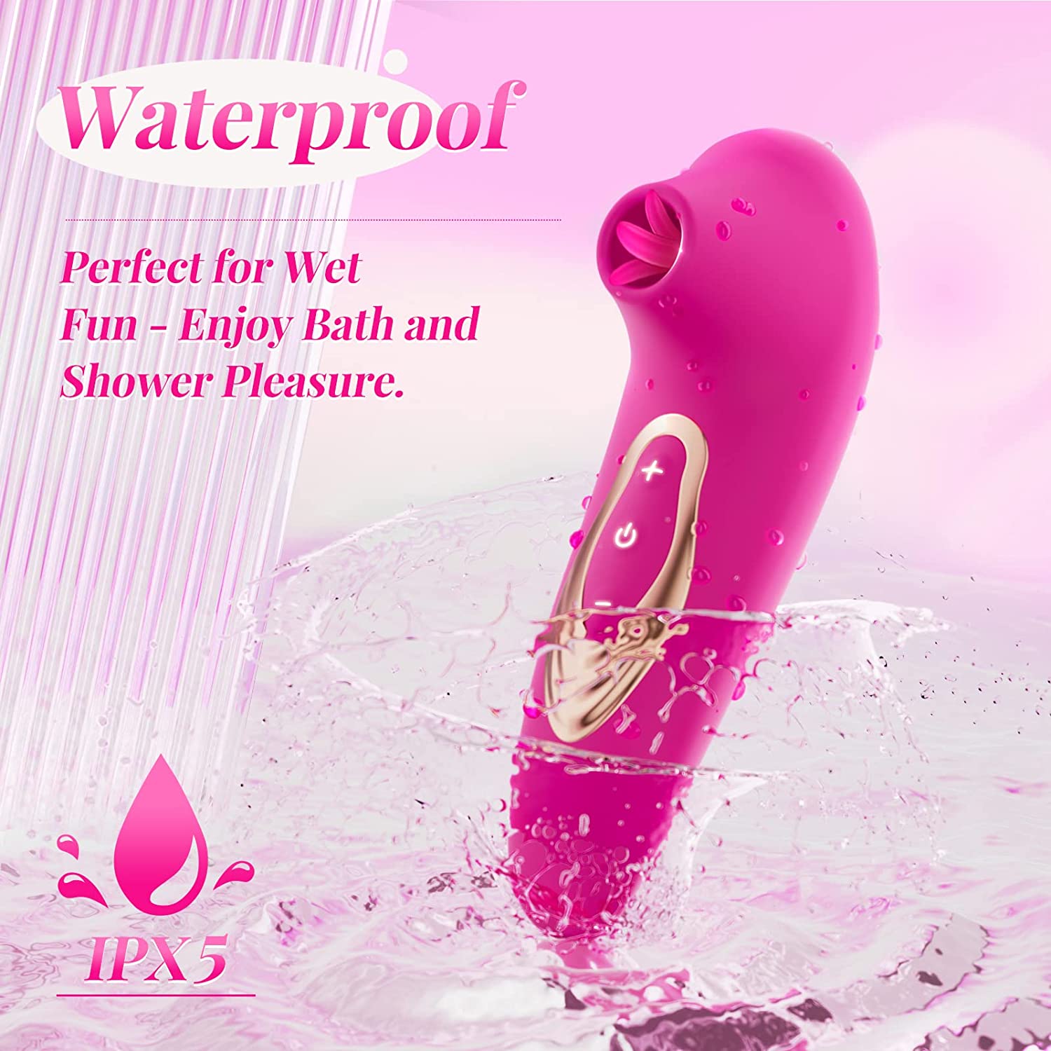 Pulse Sucking Vibrator for Women Stimulator Waterproof- Monica