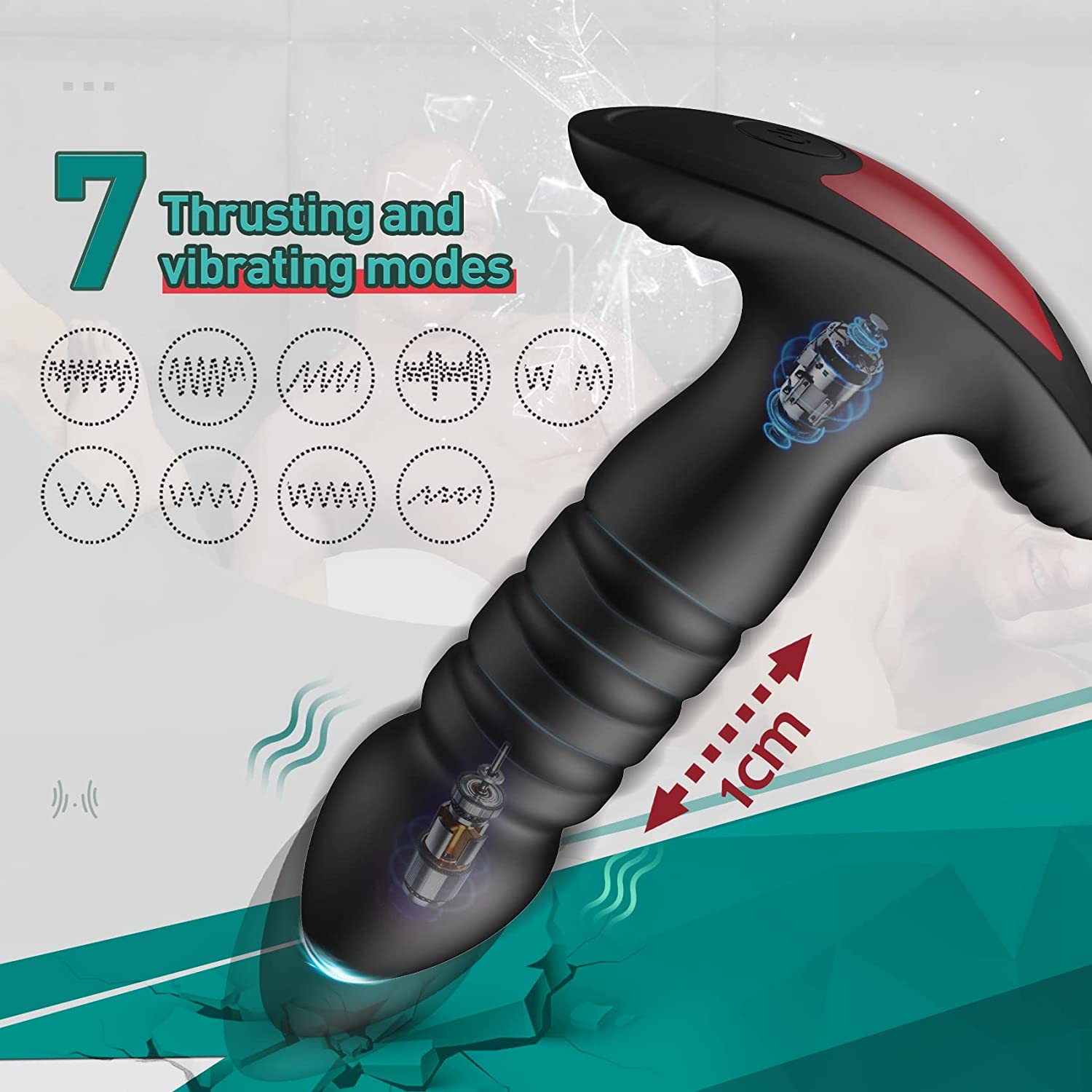 Anal Plug Vibrator with App Control Sex Toys for Men & Women - Harry