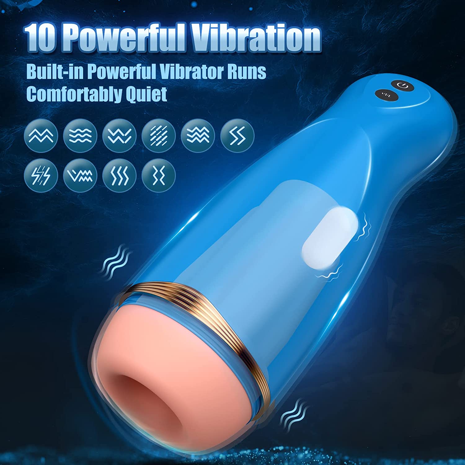Automatic Male Masturbator with Powerful 10 Vibrations for Penis Stimulation--Emma