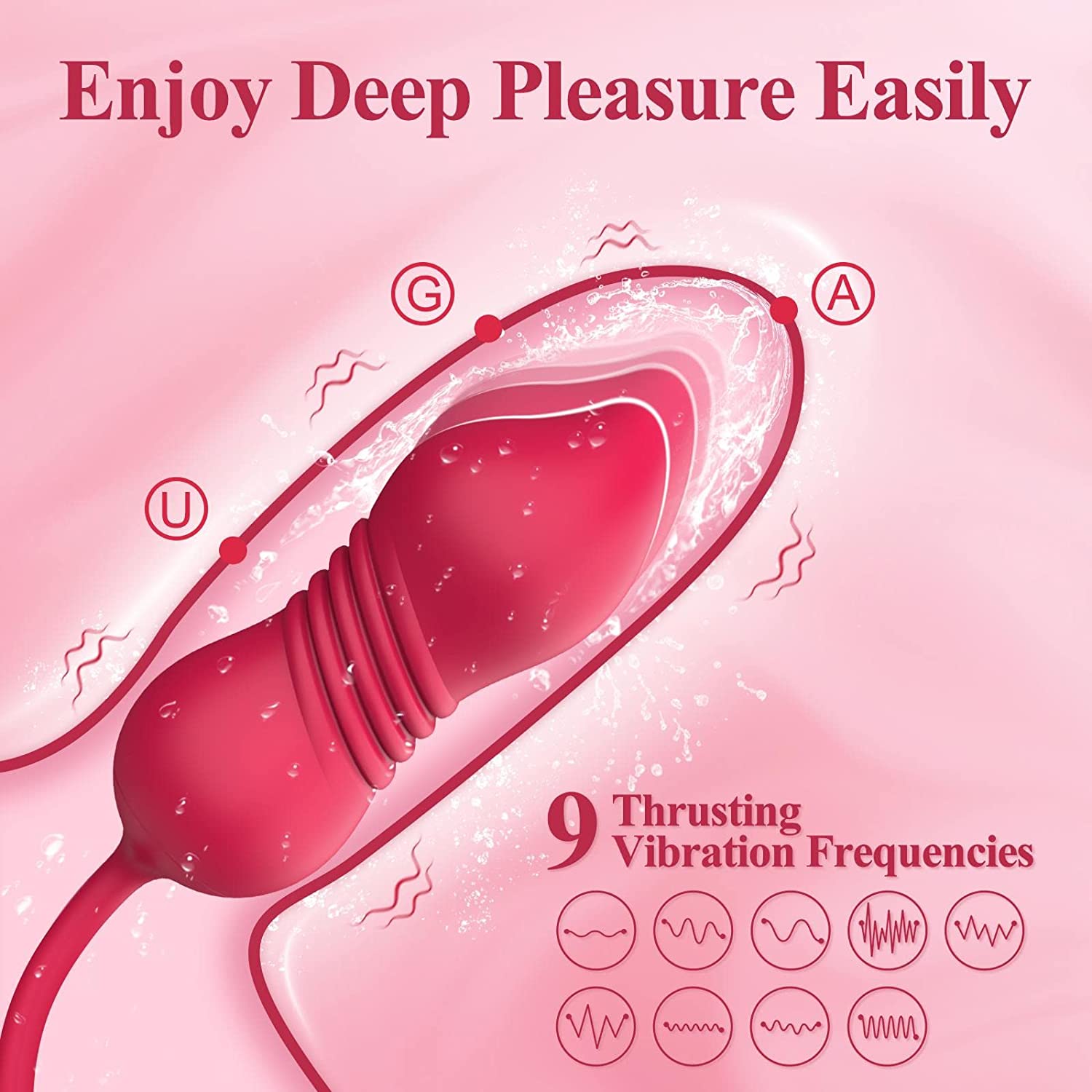 18 Flapping Rose Vibrator with Thrusting Dildo Sex Toy - Eilene