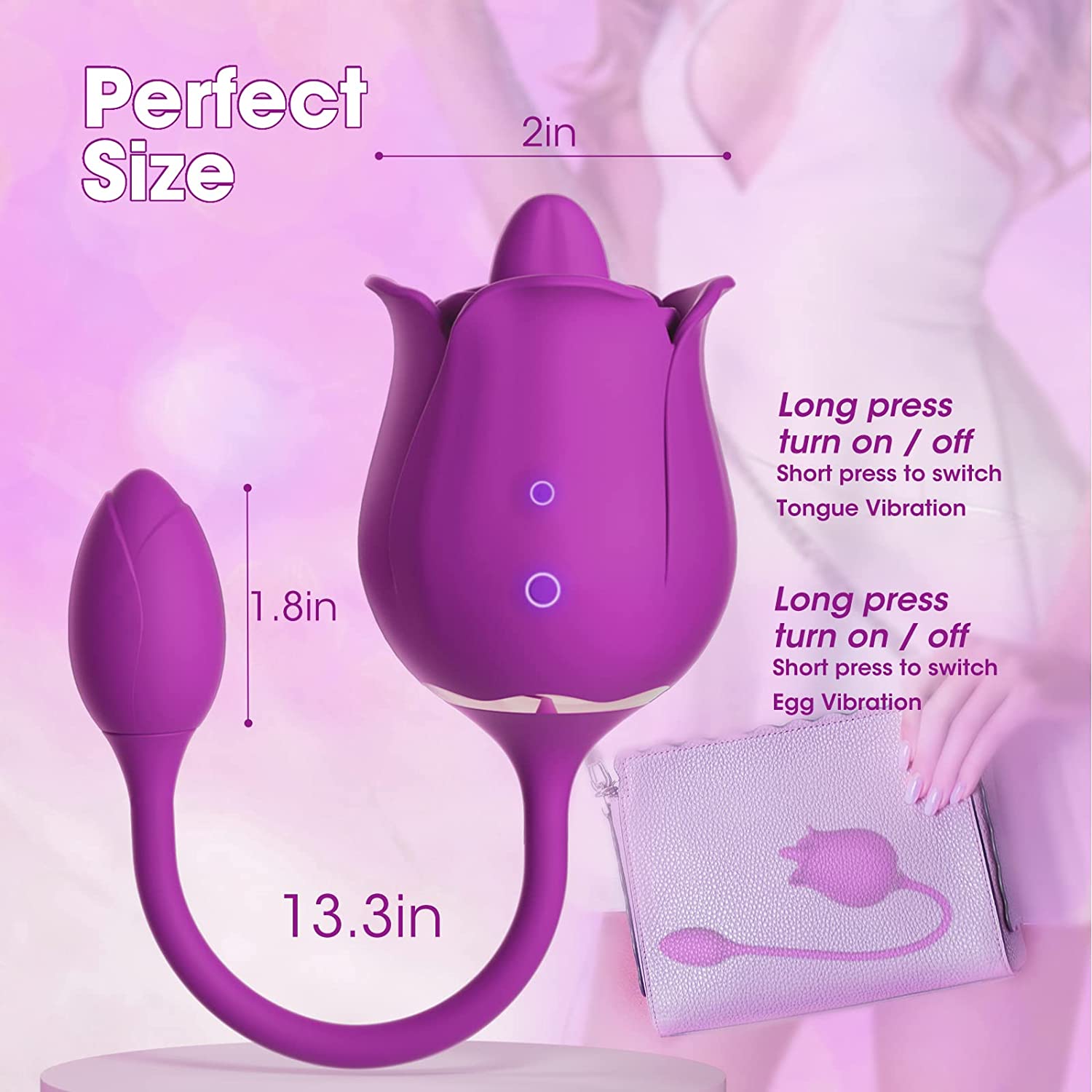 Rose Tongue Licking Vibrator - Diana