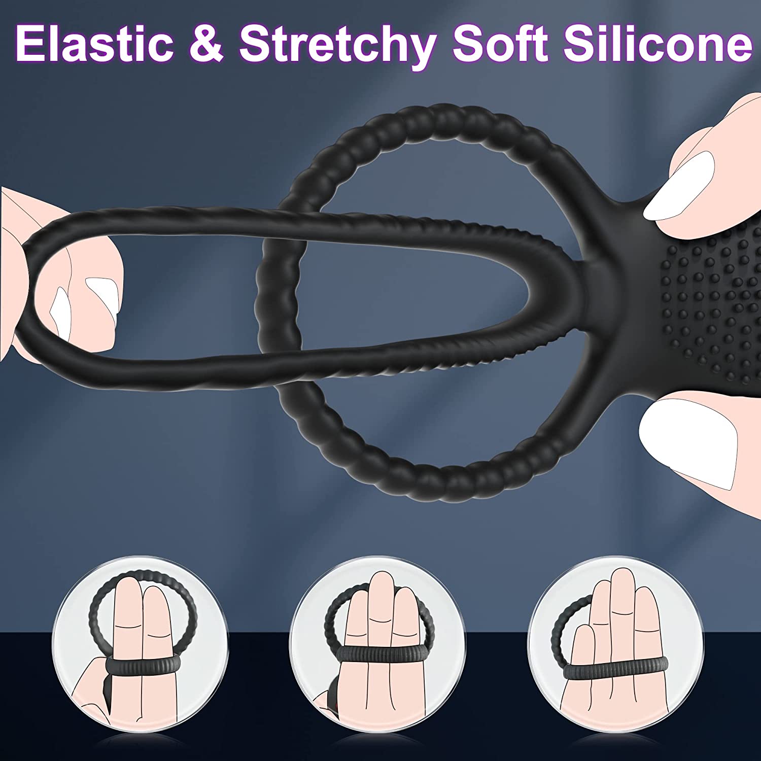 Rabbit Design Penis Ring Sex Toys for Men - Rabbit