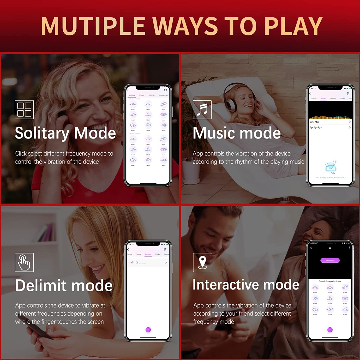 3 in 1 APP Remote Control Wearable Butterfly G Spot Vibrator - Victoria
