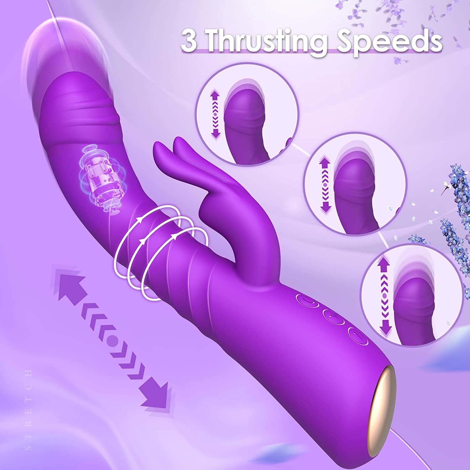 Thrusting Dildo Rabbit Vibrator - Bunny