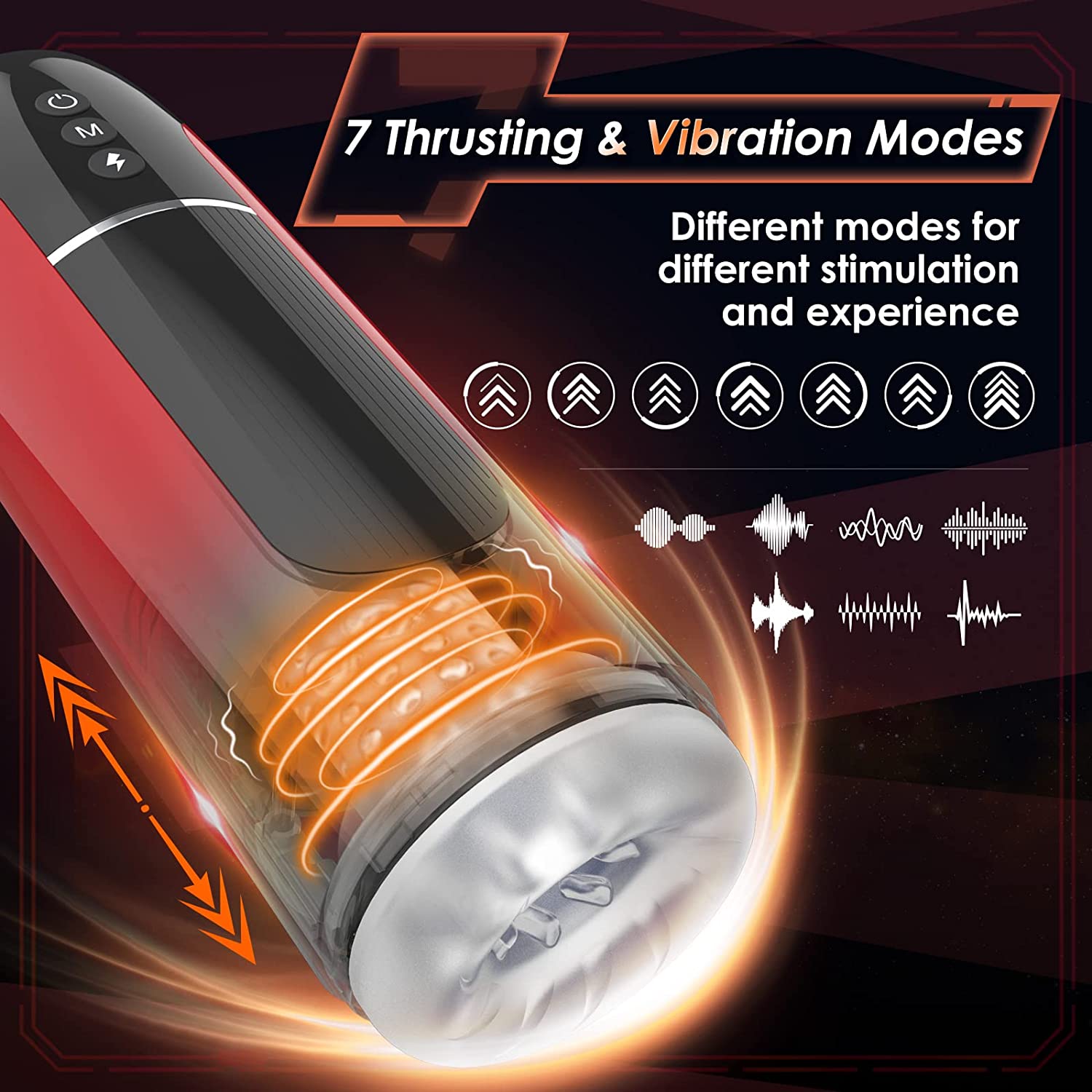 7 Thrusting & Vibration 3D Realistic TPE Automatic Male Masturbator - Scott