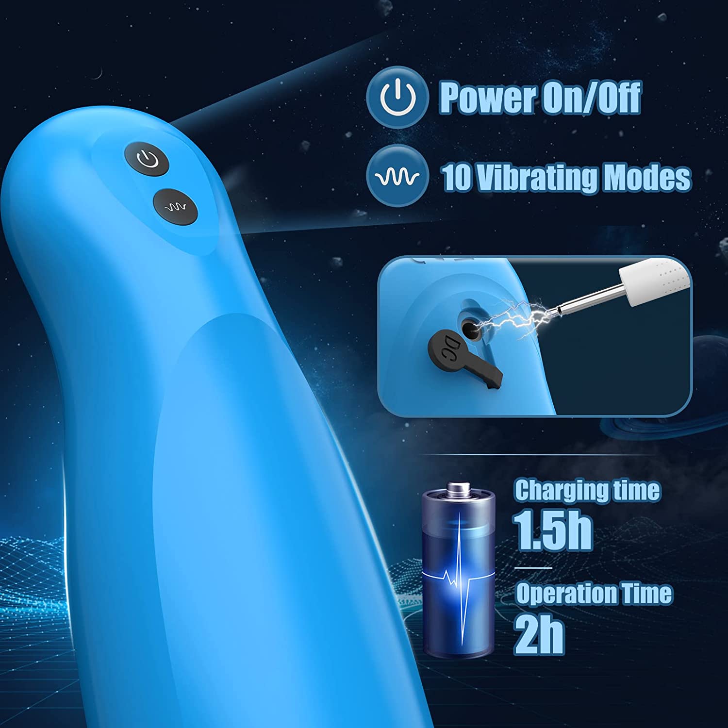 Automatic Male Masturbator with Powerful 10 Vibrations for Penis Stimulation--Emma