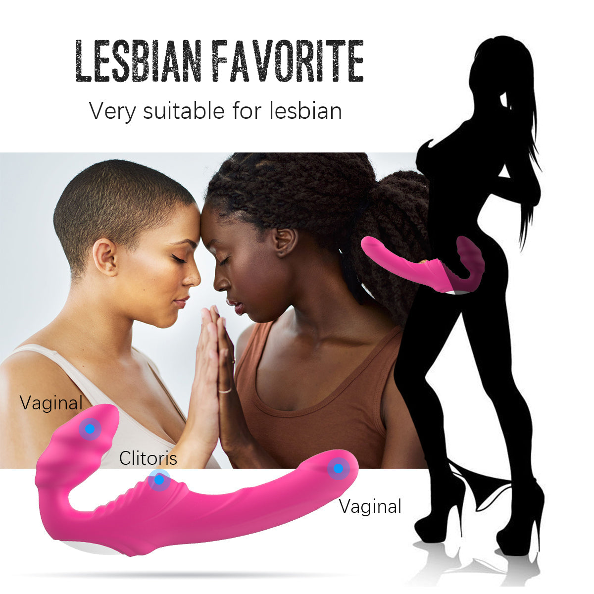 Dual Motor Dildo 180° Flexible Silicone Vibrator -Vava